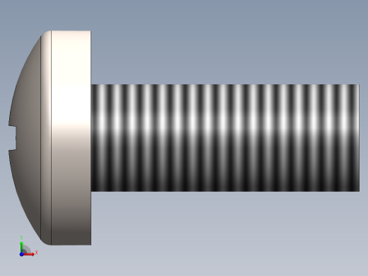 螺丝 M4 十字盘头-M4x10 Screw head.SLDPRT前视缩略图