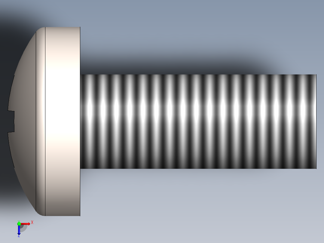螺丝 M4 十字盘头-M4x10 Screw head.SLDPRT俯视图