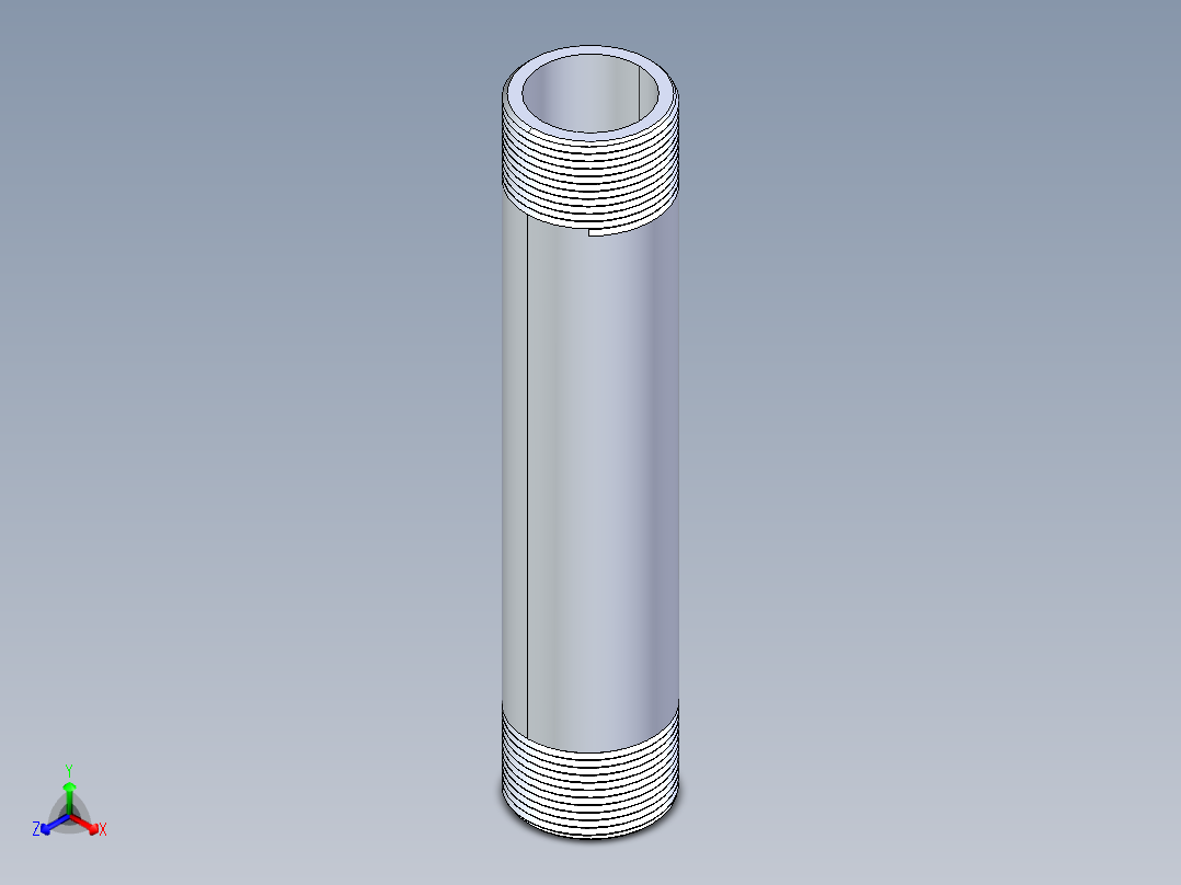 聚氯乙烯配件33-Sch80_Nipple_MPTxMPT_861-176_1.25in x 8in主视图