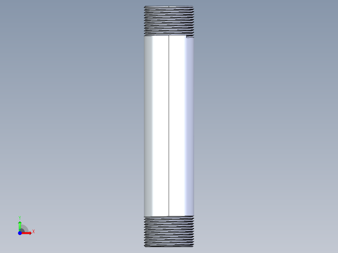 聚氯乙烯配件33-Sch80_Nipple_MPTxMPT_861-176_1.25in x 8in前视图