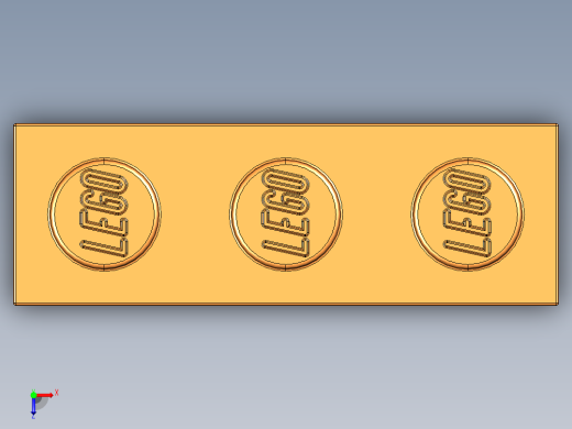 乐高套装 4421基本积木-4118787 - 3622 Bright Orange Brick 1 x 3.STEP俯视缩略图