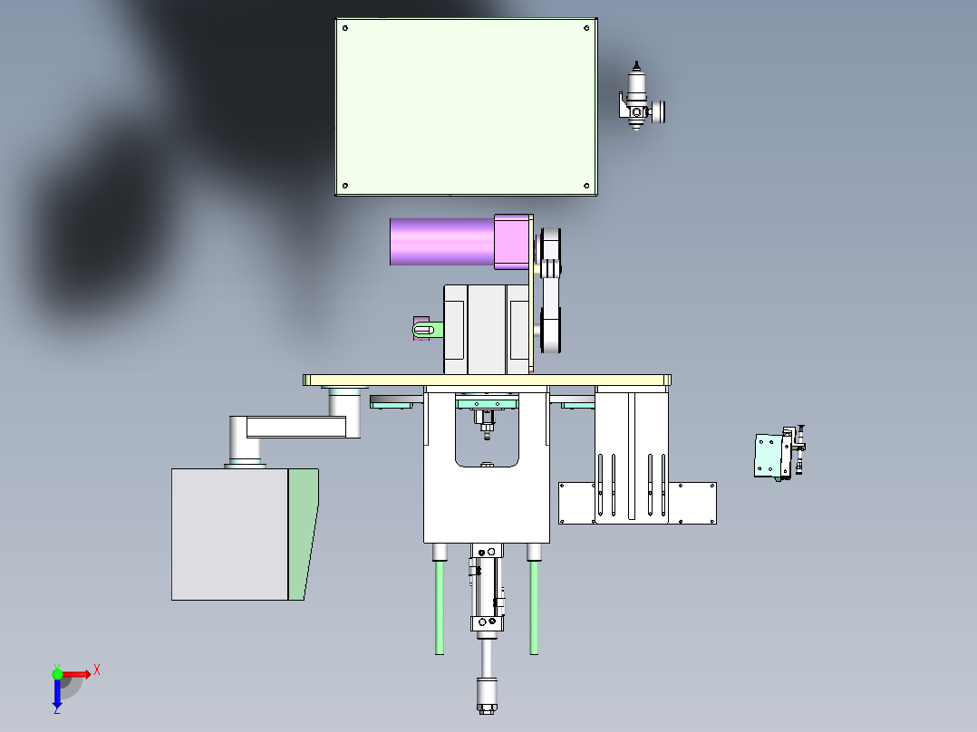 电器盒组装机俯视图