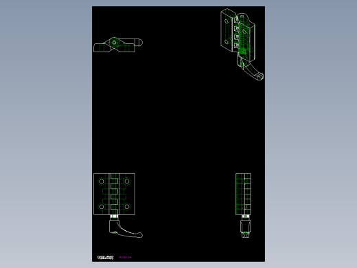 工程塑膠鉸鏈CFA-ERS-2D多系列多零件图纸模型
