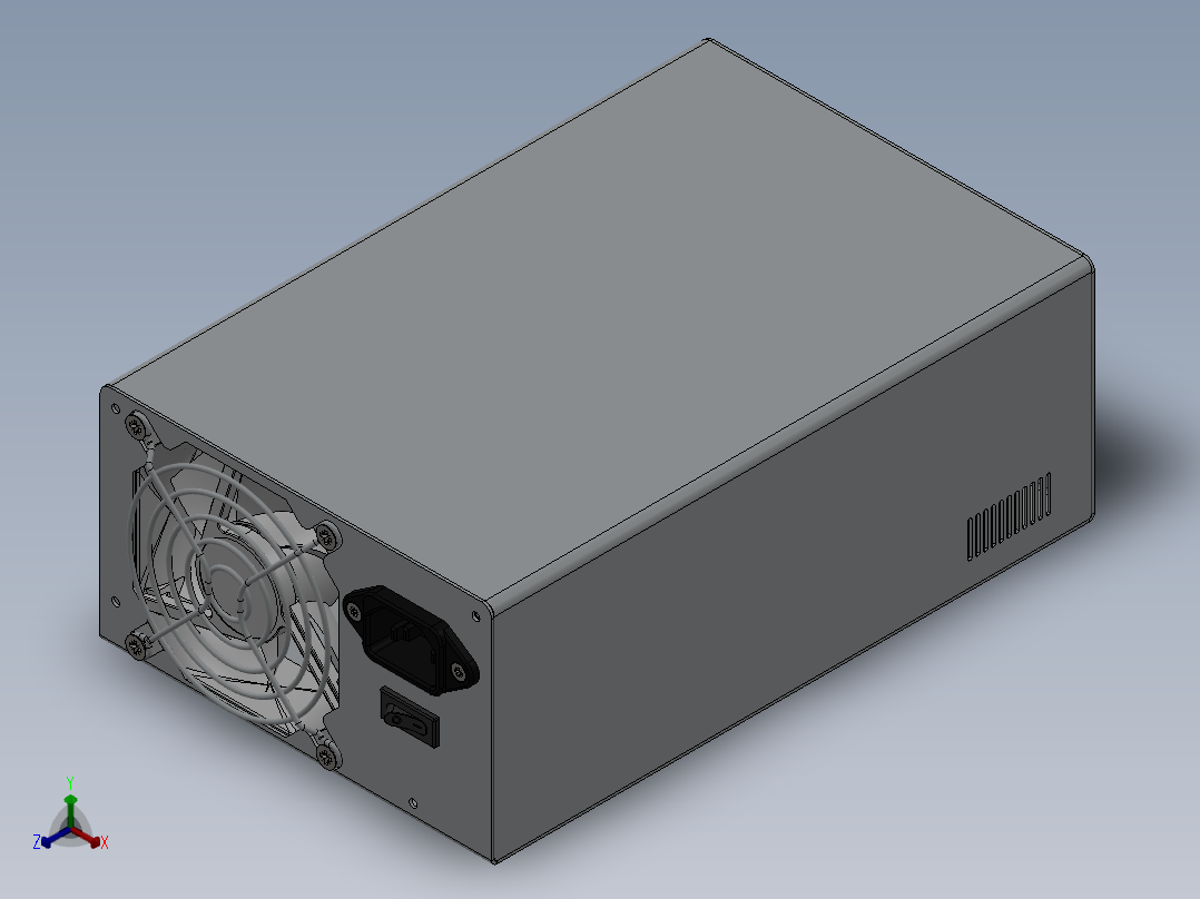 电源 (4)正等轴测图