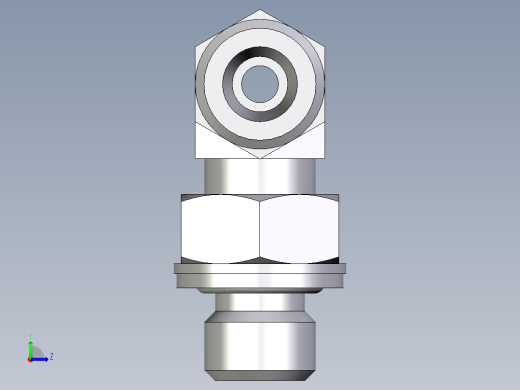 卡套式工业通用硬管接头EO_Adjustable_locknut_branch_tee_TEE06SMOMDCF左视缩略图
