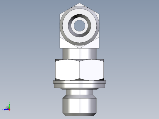 卡套式工业通用硬管接头EO_Adjustable_locknut_branch_tee_TEE06SMOMDCF右视缩略图