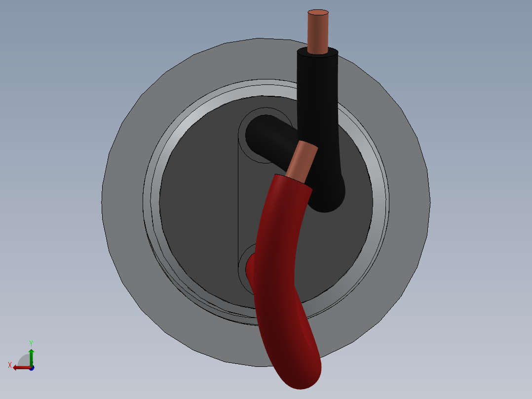 LED指示器ф=6mm后视图