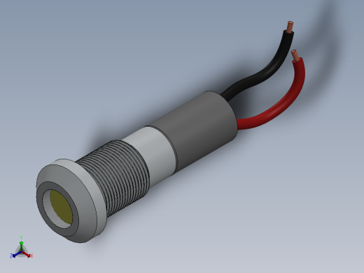 LED指示器ф=6mm正等轴测缩略图