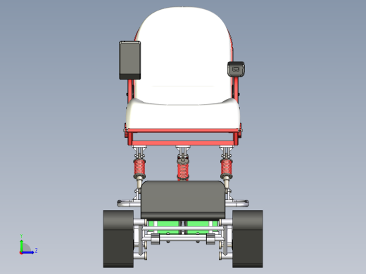 履带式轮椅三维模型左视缩略图