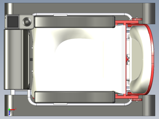 履带式轮椅三维模型俯视缩略图