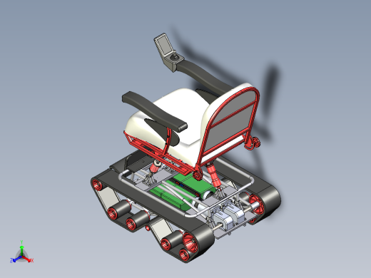 履带式轮椅三维模型正等轴测缩略图