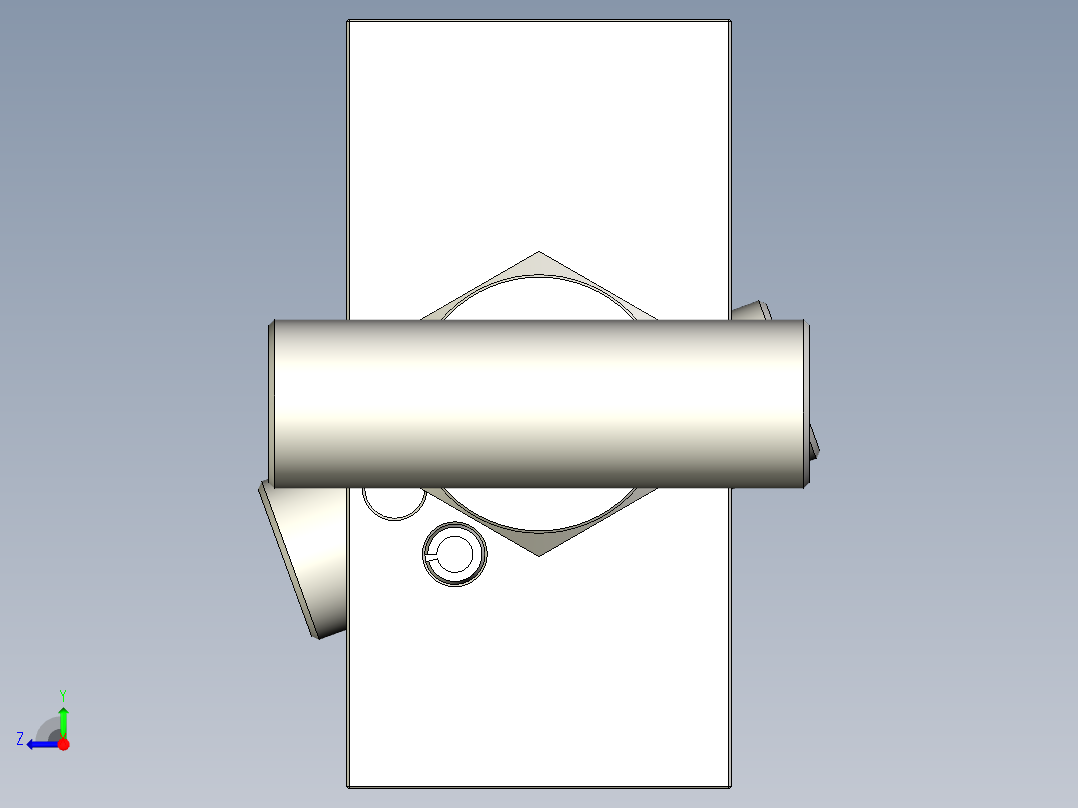 2通仪表歧管，207系列，直阻断-泄放，内螺纹x内螺纹右视图