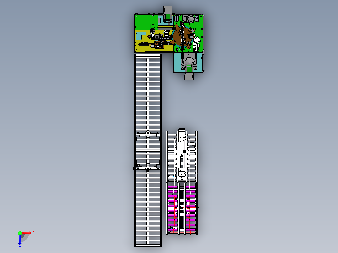 充电接口检测自动化设备sw17俯视图