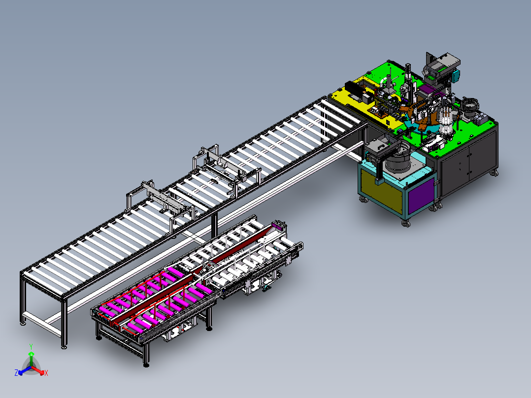 充电接口检测自动化设备sw17正等轴测图