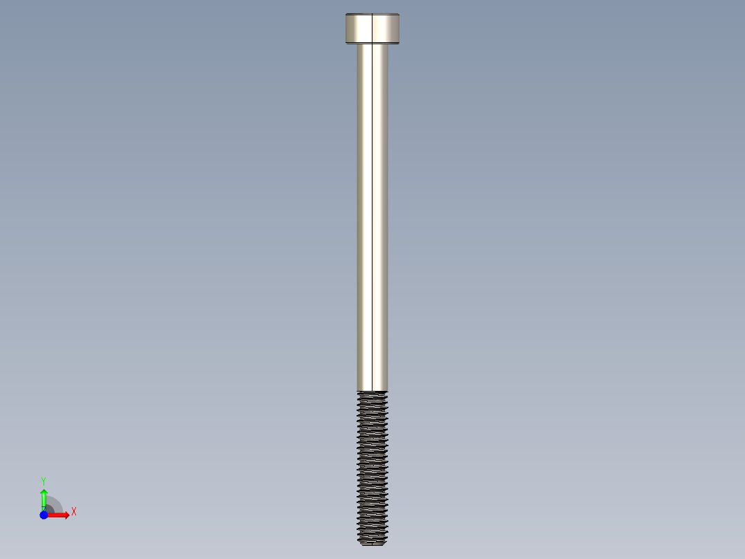 Screw_DIN_912_M4x65_A2.STEP公制内六角螺钉前视图