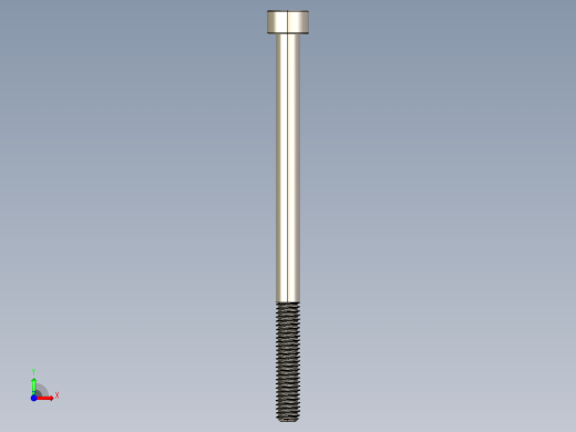 Screw_DIN_912_M4x65_A2.STEP公制内六角螺钉前视缩略图