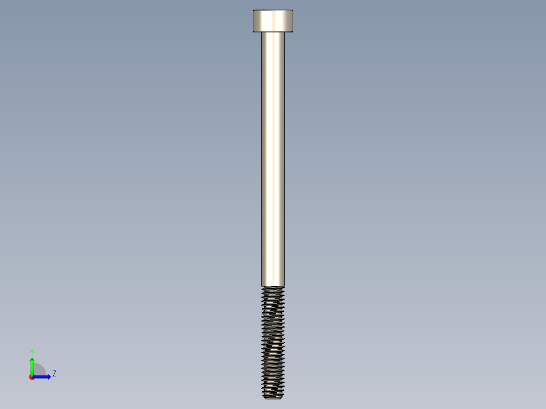 Screw_DIN_912_M4x65_A2.STEP公制内六角螺钉左视图
