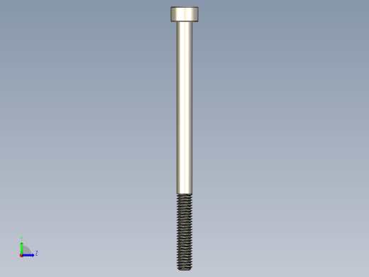 Screw_DIN_912_M4x65_A2.STEP公制内六角螺钉左视缩略图