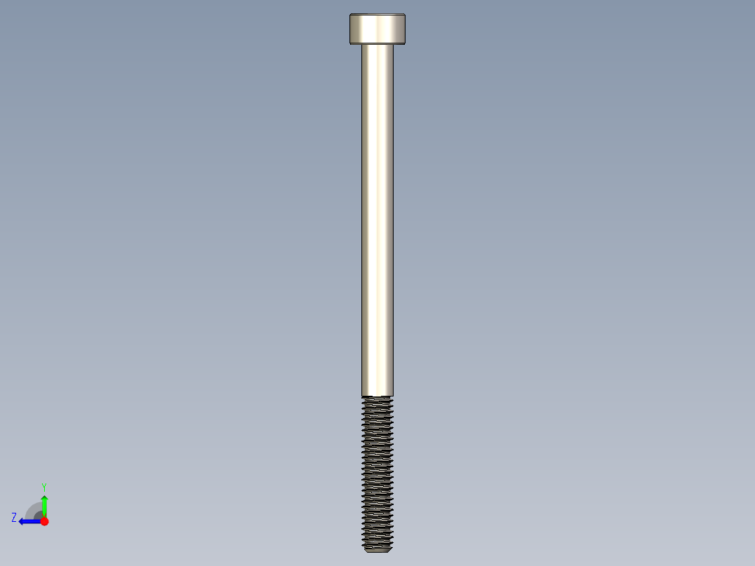 Screw_DIN_912_M4x65_A2.STEP公制内六角螺钉右视图