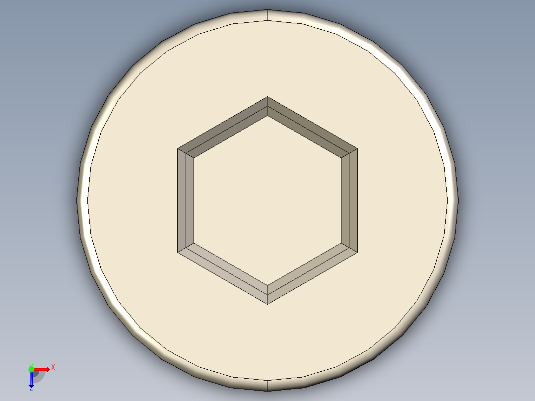 Screw_DIN_912_M4x65_A2.STEP公制内六角螺钉俯视图