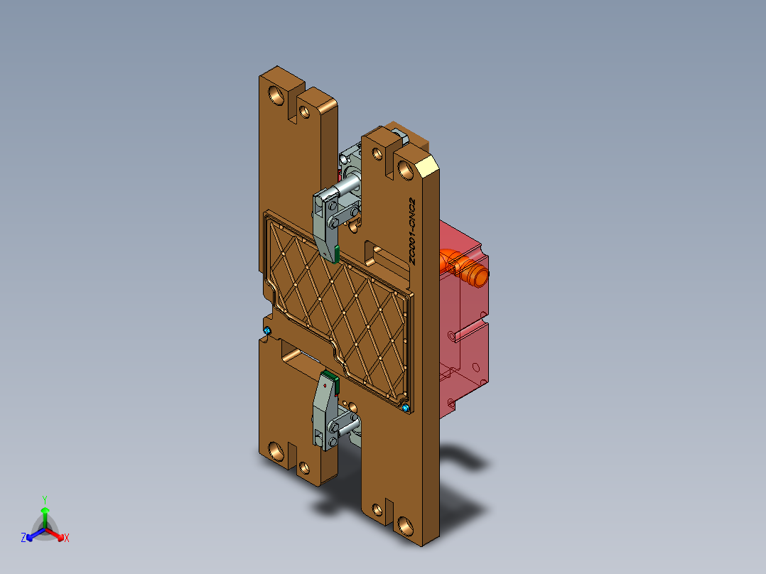 ZC001-笔记本CNC工装夹具三维模型CNC2-191216主视图