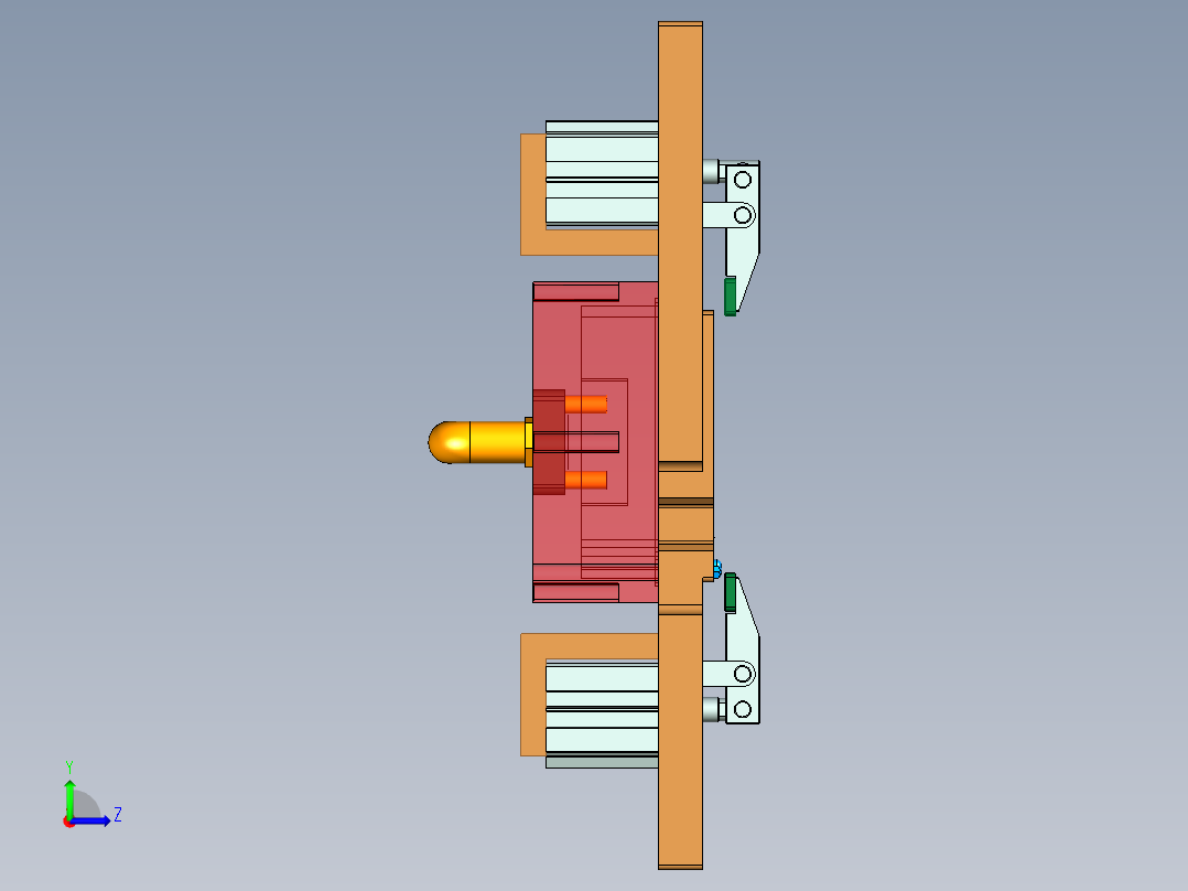 ZC001-笔记本CNC工装夹具三维模型CNC2-191216左视图