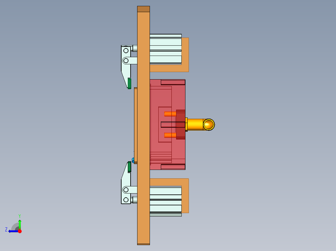 ZC001-笔记本CNC工装夹具三维模型CNC2-191216右视图