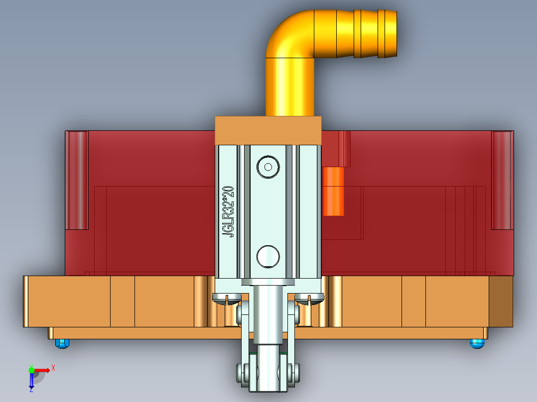 ZC001-笔记本CNC工装夹具三维模型CNC2-191216俯视图