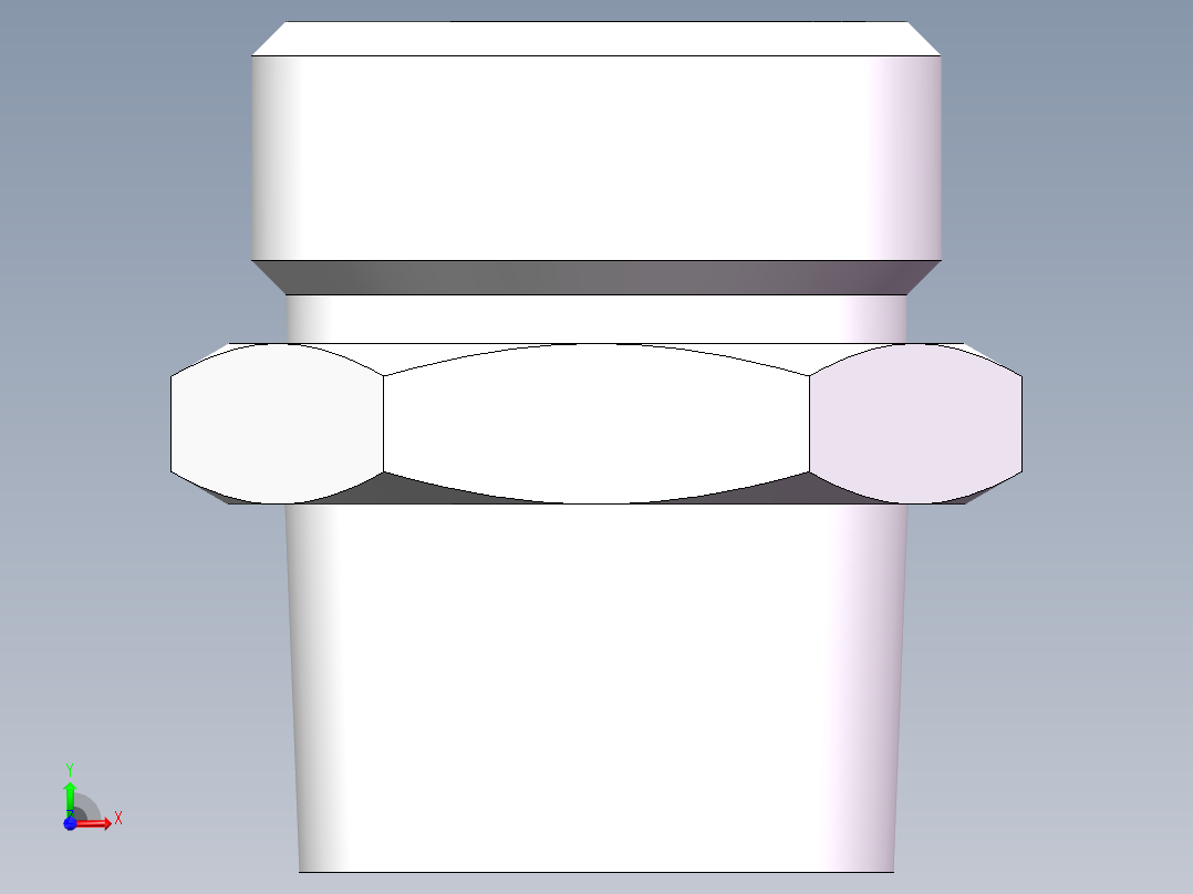 英制锥管螺纹直接头、1CT-30-12SP前视图