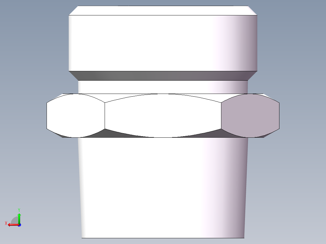 英制锥管螺纹直接头、1CT-30-12SP后视图
