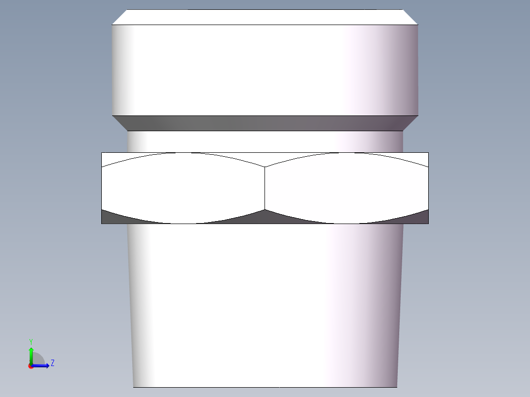 英制锥管螺纹直接头、1CT-30-12SP左视图