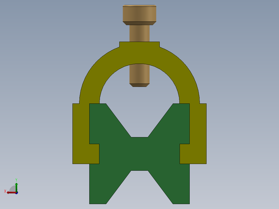 V 型块夹具后视图