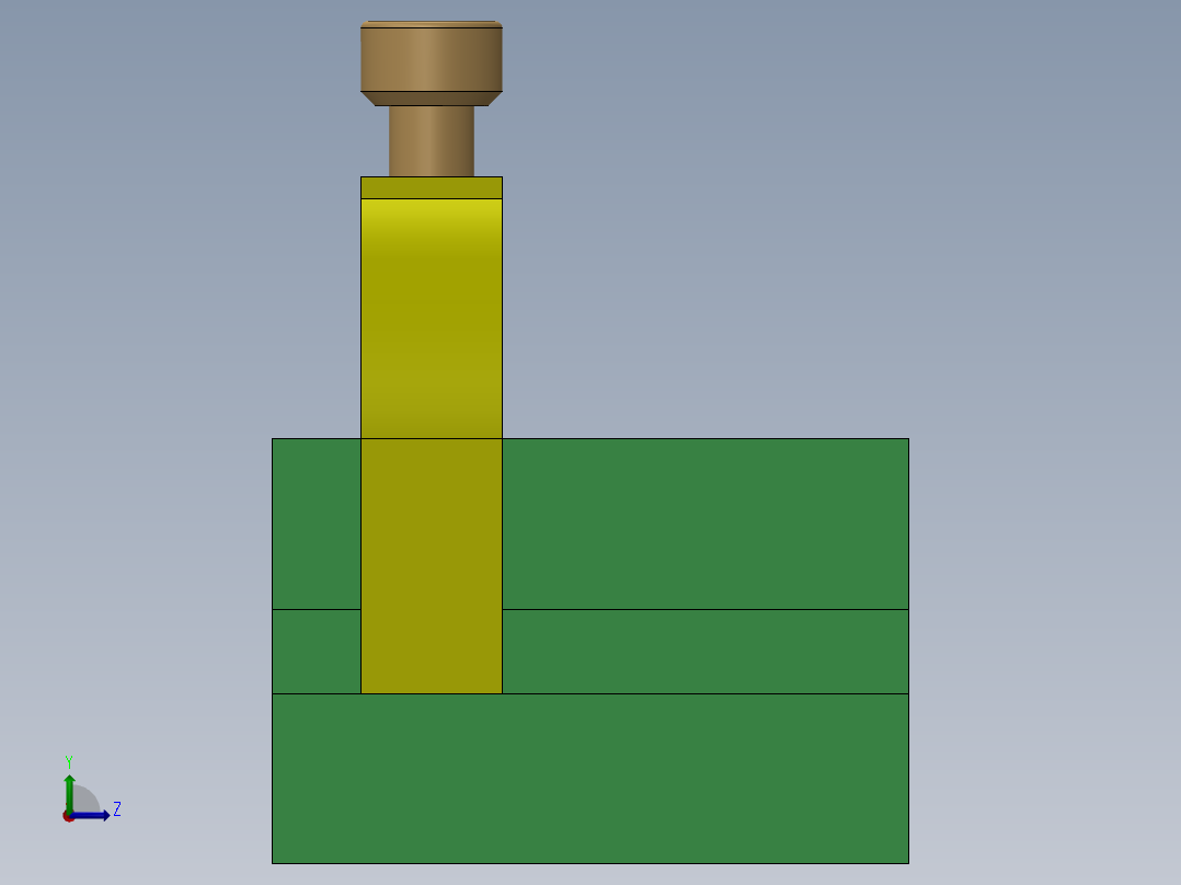 V 型块夹具左视图