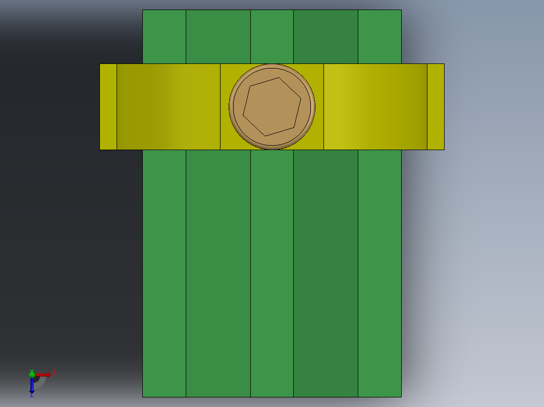 V 型块夹具俯视图