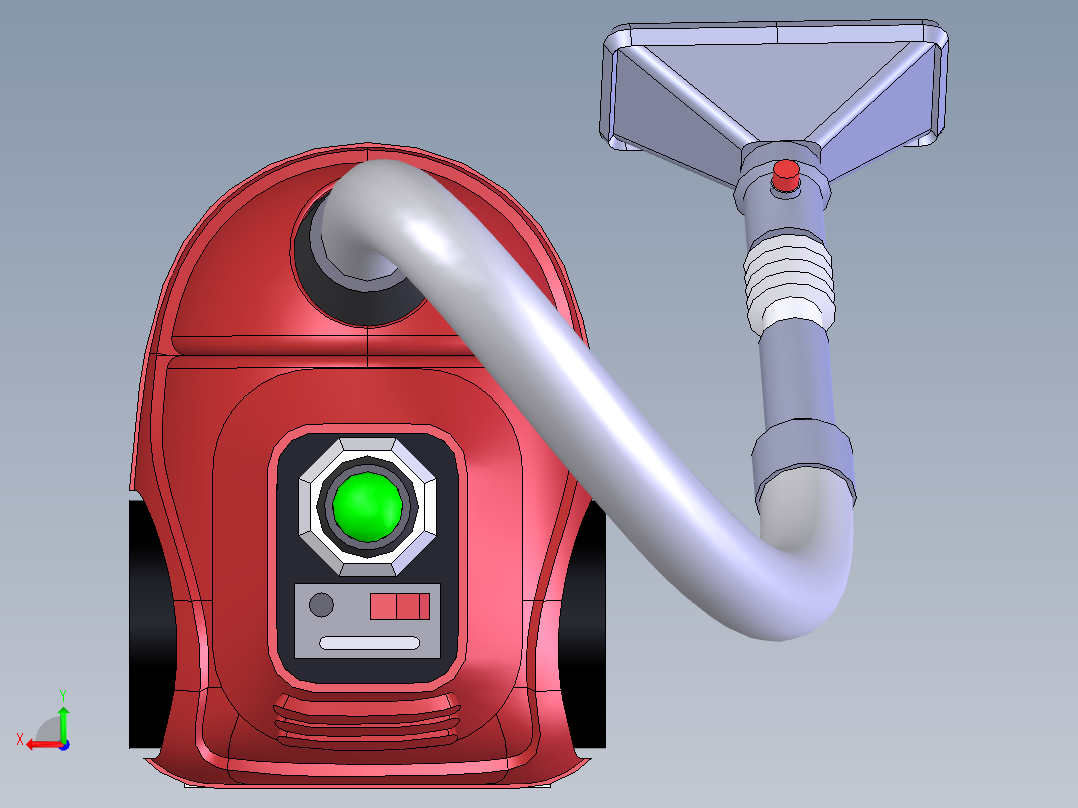 家用吸尘器后视图