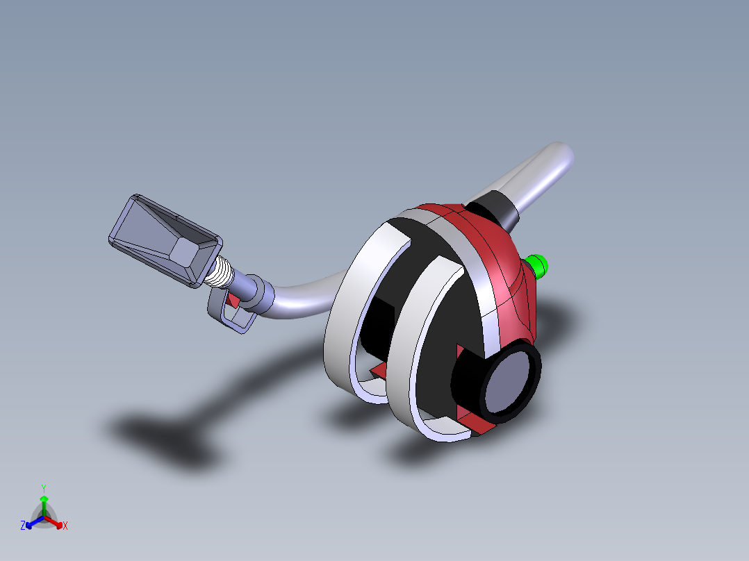 家用吸尘器正等轴测图