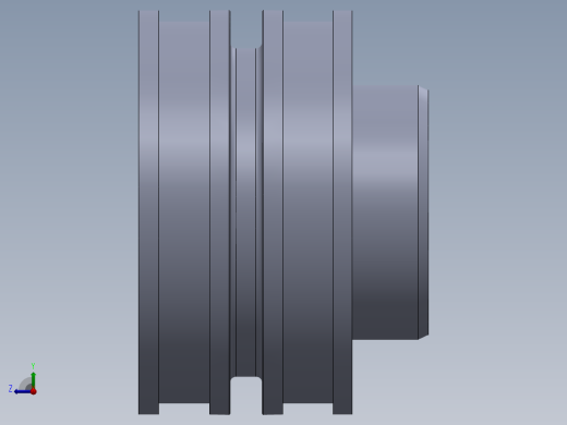 液压缸活塞diameter-8-diameter-80-mm-length-57-mm-with-rod-1.snapshot.1右视缩略图