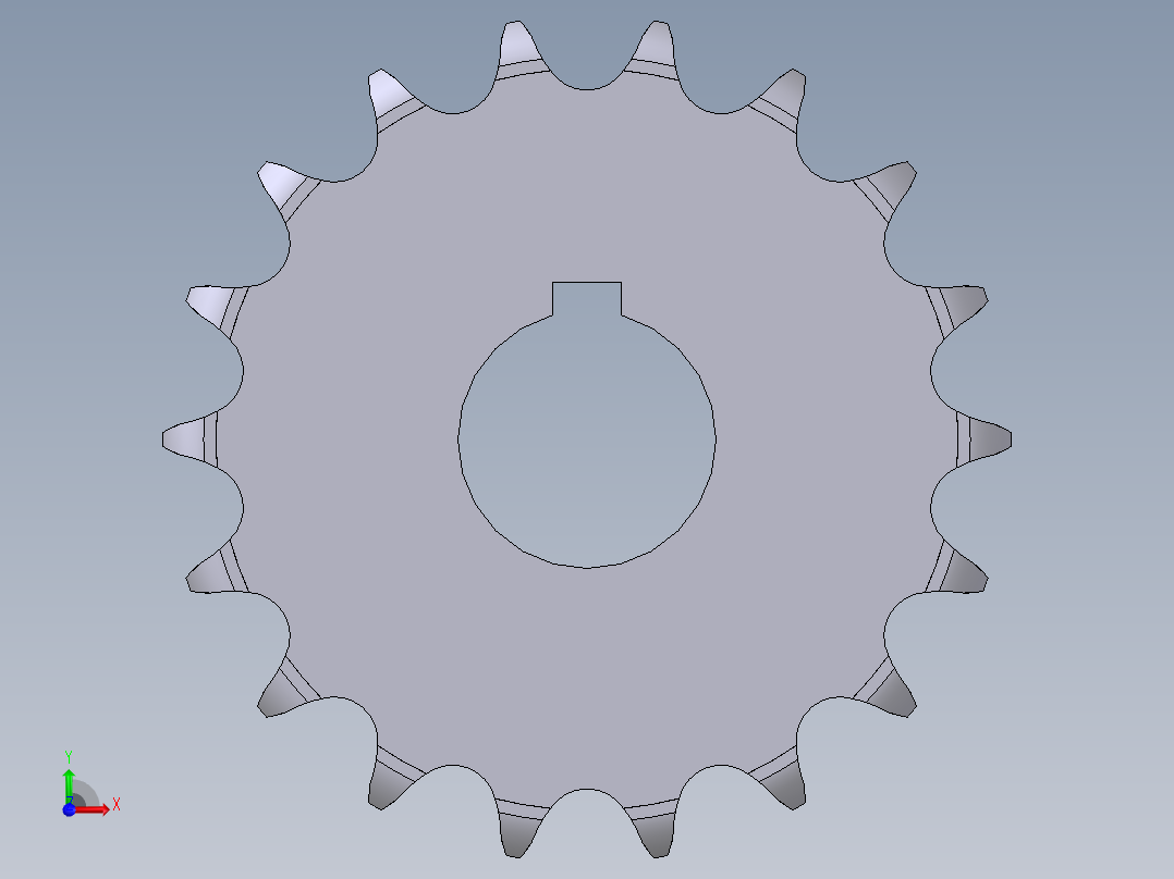 全参数化的链轮前视图