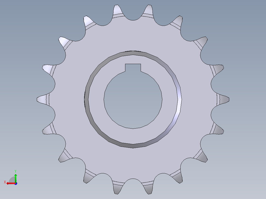 全参数化的链轮后视图