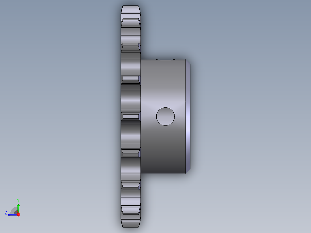 全参数化的链轮右视图