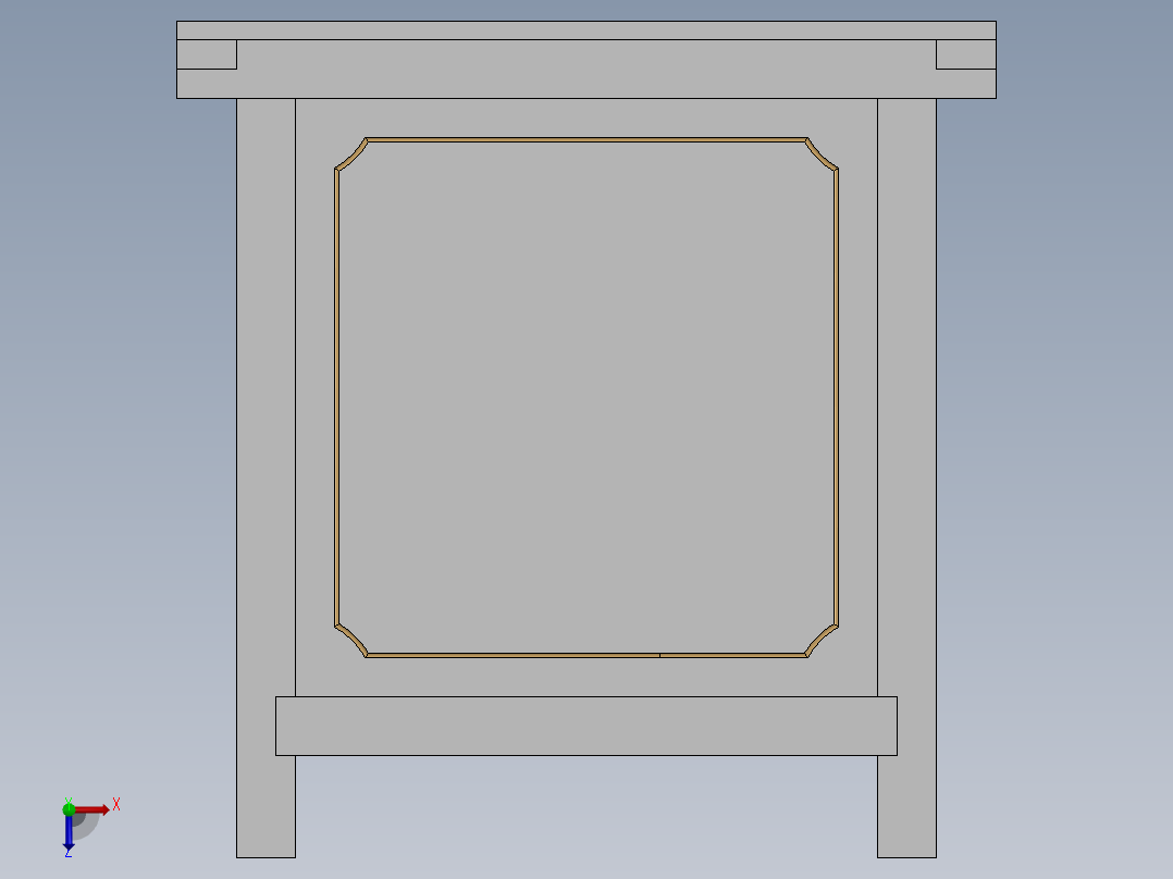 宾福德通用工作台俯视图