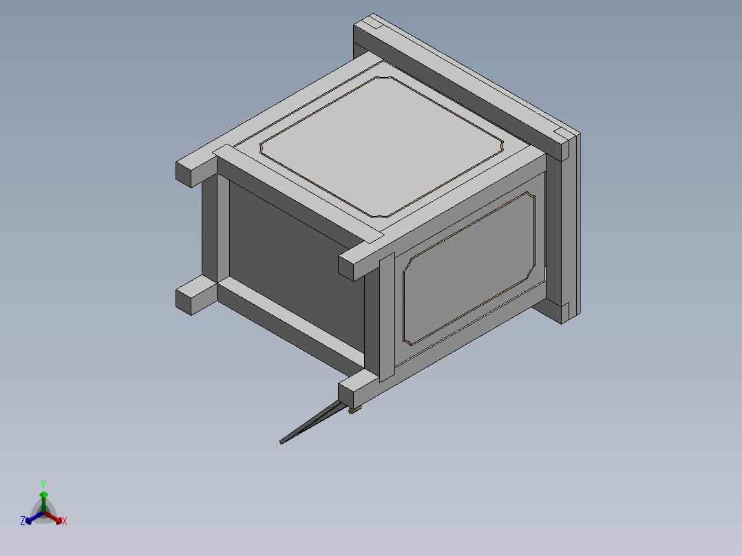 宾福德通用工作台正等轴测图