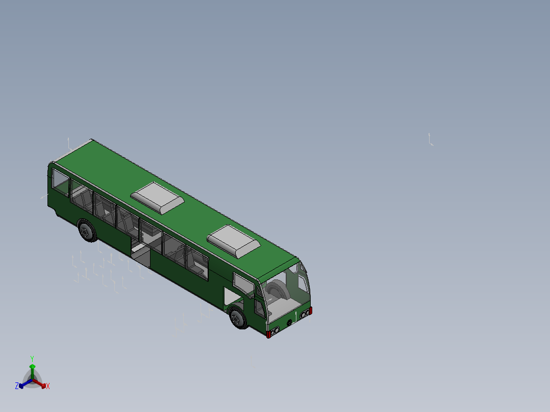 11813路公交车正等轴测图