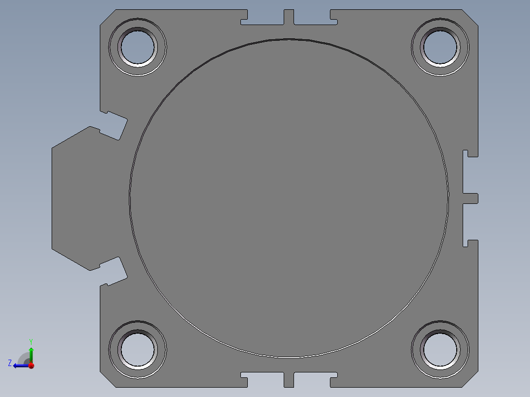 SDA63x35S_SDA超薄气缸右视图
