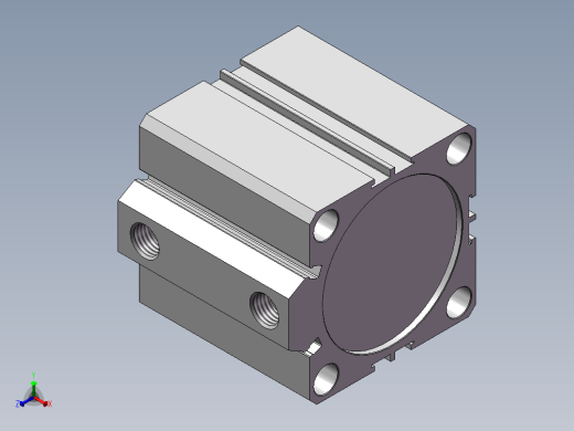 SDA63x35S_SDA超薄气缸正等轴测缩略图