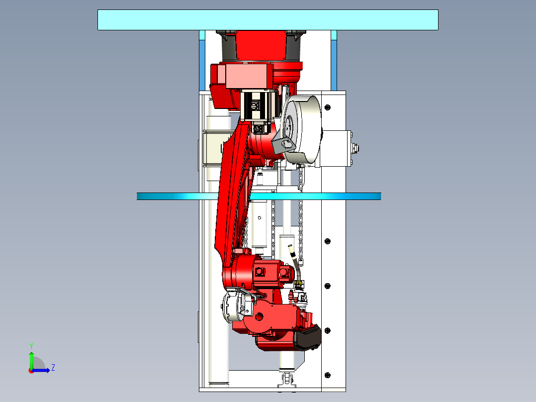 二轴焊接变位机与机器人配合焊接设计左视图