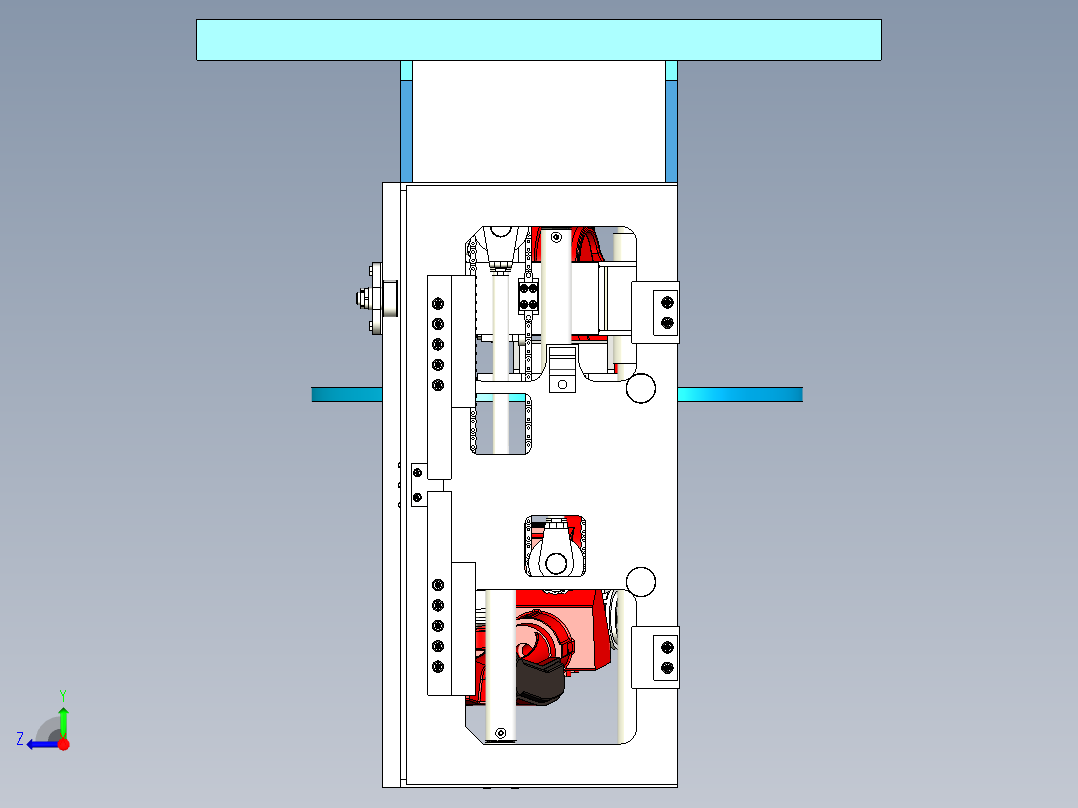 二轴焊接变位机与机器人配合焊接设计右视图
