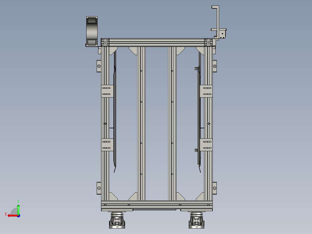 PCM板上料机架后视图