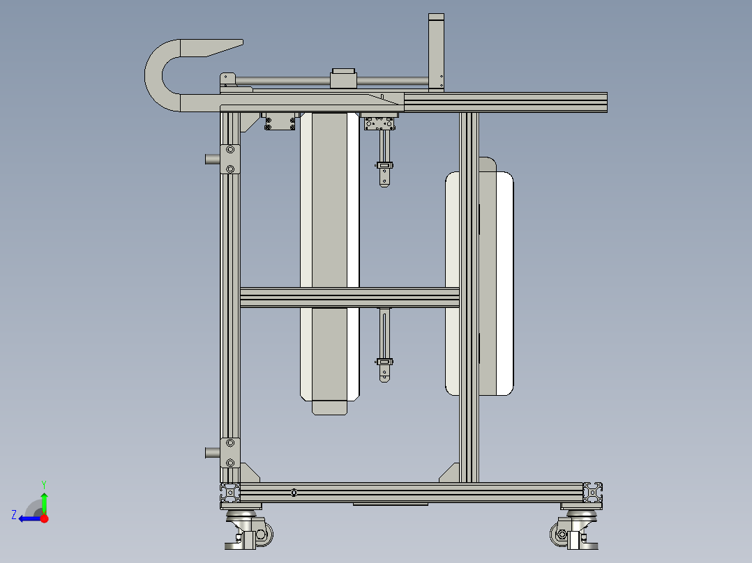 PCM板上料机架右视图