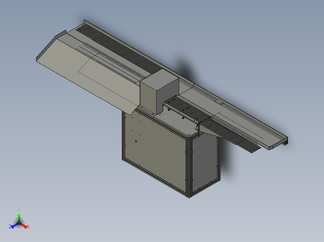 亚克力板切板机正等轴测图